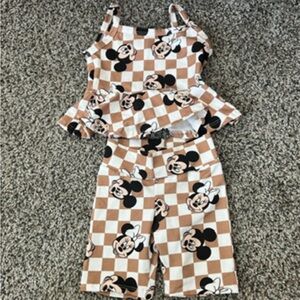 Wild rich  Kids Brown Checkered Shorts Set